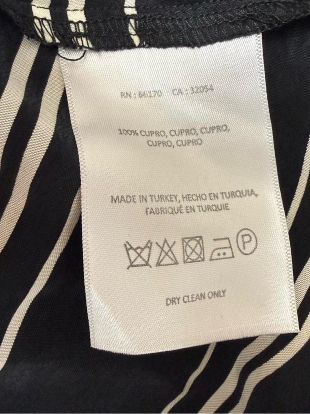 Anthropologie Black & White Striped Midi Dress V-Neck Side Slit Size L - Picture 7 of 8